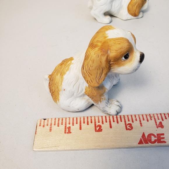 Vintage Homco Ceramic Dog Figurines Set, Spaniel Puppy Pair, Playful‎ Home Decor - Picture 11 of 12